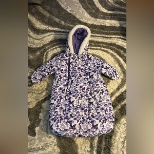 Floral Baby Snowsuit with Hood